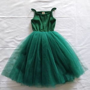 Платье детское арт КД113, цвет:зелёный