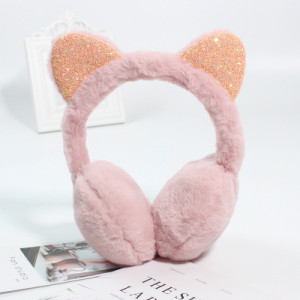 Наушники зимние детские, арт КД102, цвет:розовые уши