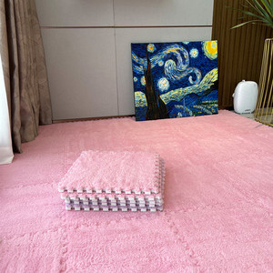 Ковёр-пазл, толщина 1 см, арт КВ16, цвет:розовый