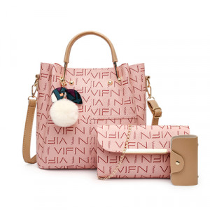 Набор сумок из 3 предметов, арт А46, цвет: розовый ОЦ