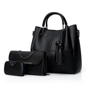 Набор сумок из 3 предметов, арт А51, цвет:чёрный ОЦ