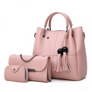 Набор сумок из 3 предметов, арт А51, цвет:розовый ОЦ