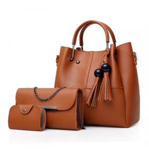 Набор сумок из 3 предметов, арт А51, цвет:коричневый ОЦ