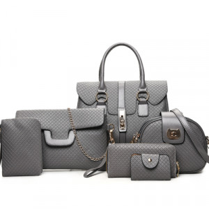 Набор сумок из 6 предметов, арт А45, цвет: серый ОЦ