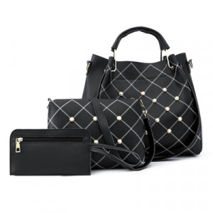 Набор сумок из 3 предметов, арт А54, цвет:чёрный