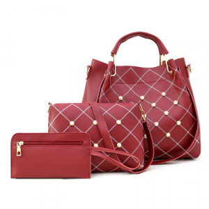 Набор сумок из 3 предметов, арт А54, цвет:красный