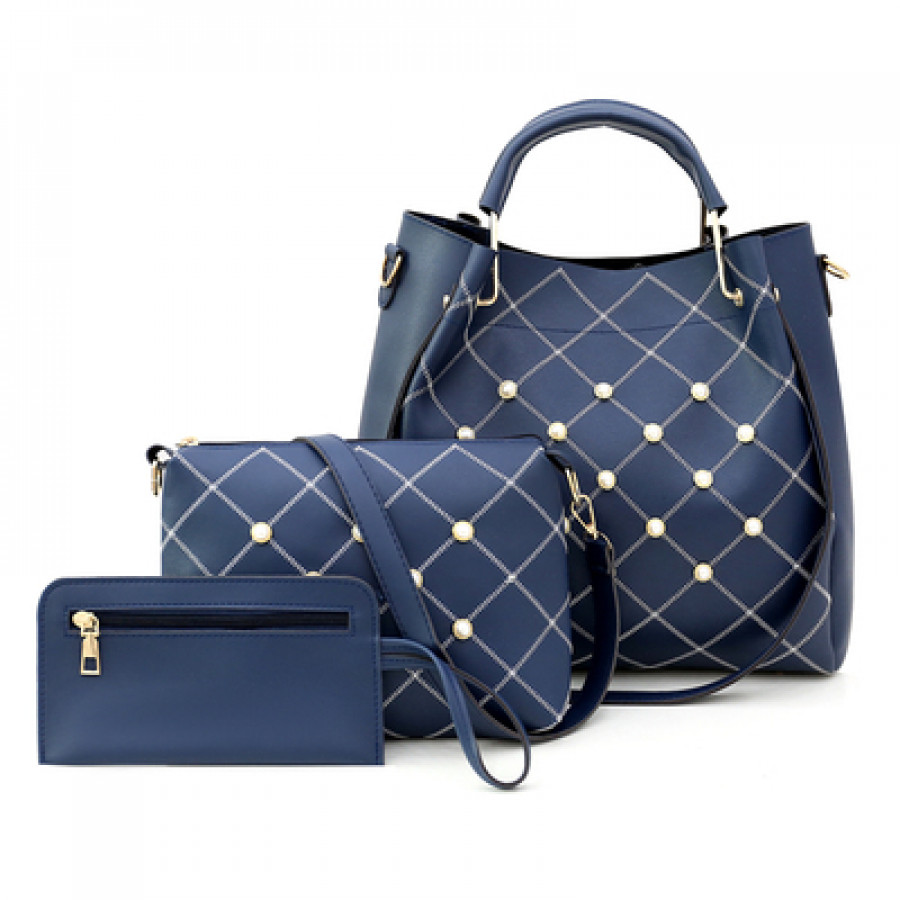 Набор сумок из 3 предметов, арт А54, цвет:синий ОЦ