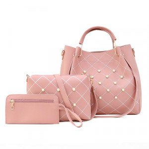 Набор сумок из 3 предметов, арт А54, цвет:розовый