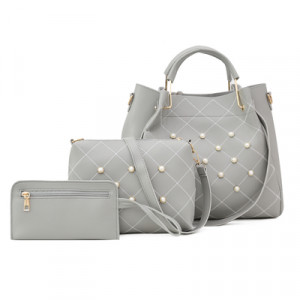 Набор сумок из 3 предметов, арт А54, цвет:серый