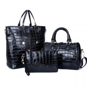 Набор сумок из 3 предметов, арт А55, цвет:чёрный