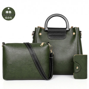 Набор сумок из 3 предметов, арт А62, цвет: зелёный