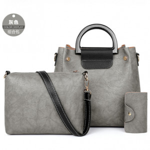 Набор сумок из 3 предметов, арт А62, цвет: серый