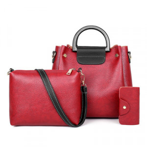 Набор сумок из 3 предметов, арт А62, цвет: красный