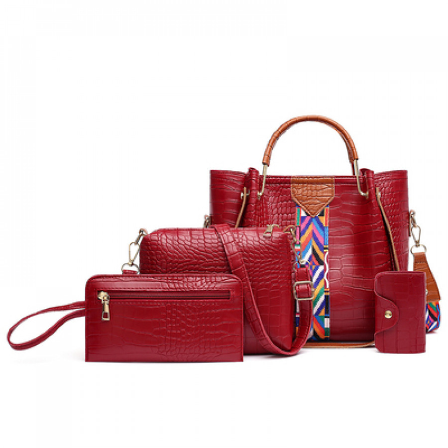 Набор сумок из 4 предметов, арт А61, цвет: красное вино ОЦ