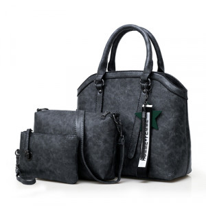 Набор сумок из 3 предметов, арт А60, цвет: серый