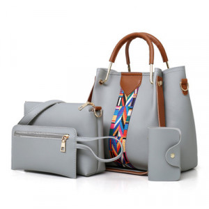 Комплект сумок из 4 предметов, арт А11, цвет:серый ОЦ