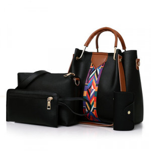 Комплект сумок из 4 предметов, арт А11, цвет: черный ОЦ
