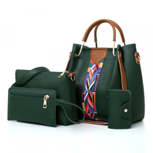 Комплект сумок из 4 предметов, арт А11, цвет:зеленый ОЦ