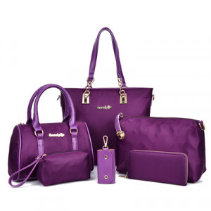 Комплект сумок из 6 предметов, арт А68, цвет:фиолетовый ОЦ