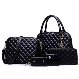 Комплект сумок из 5 предметов, арт А69, цвет:чёрный ОЦ