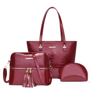 Комплект сумок из 3 предметов, арт А72, цвет:бордовый ОЦ