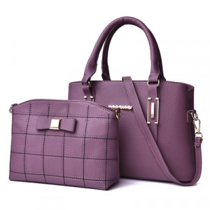 Набор сумок из 2 предметов, арт А76, цвет:фиолетовый ОЦ