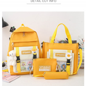 Набор-рюкзак из 4 предметов, арт Р3 цвет: жёлтый