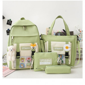 Набор-рюкзак из 4 предметов, арт Р3 цвет: зелёный