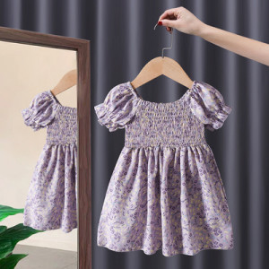 Платье детское, арт КД41, цвет:фиолетовый принт