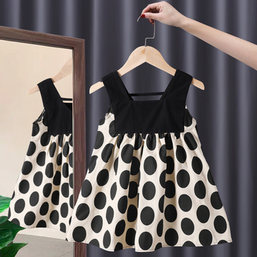 Платье детское, арт КД41, цвет:черно-белое