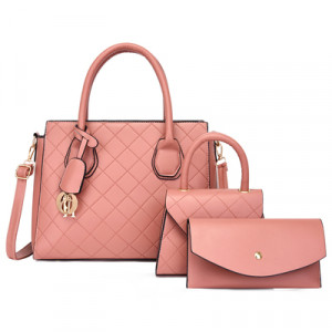 Набор сумок из 3 предметов, арт А80, цвет:розовый