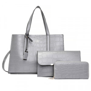 Набор сумок из 3 предметов, арт А79, цвет:серый