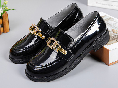 Туфли женские резиновые, арт ОБ49, цвет:чёрный
