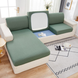 Чехол для дивана арт ДД1, цвет: зелёная фасоль, узор ромб