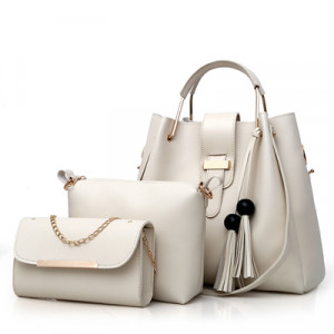 Комплект сумок из 3 предметов, арт А12, цвет:кремово-белый ОЦ
