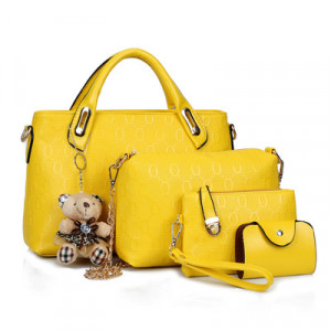 Комплект сумок из 4 предметов, арт А15, цвет:желтый ОЦ