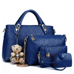 Комплект сумок из 4 предметов, арт А15, цвет: синий ОЦ