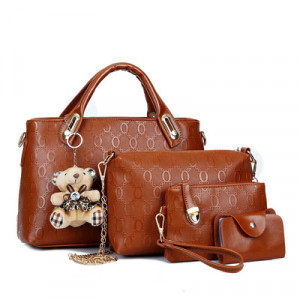 Комплект сумок из 4 предметов, арт А15, цвет: коричневый ОЦ