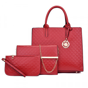 Набор сумок из 3 предметов, арт А85, цвет: красный ОЦ