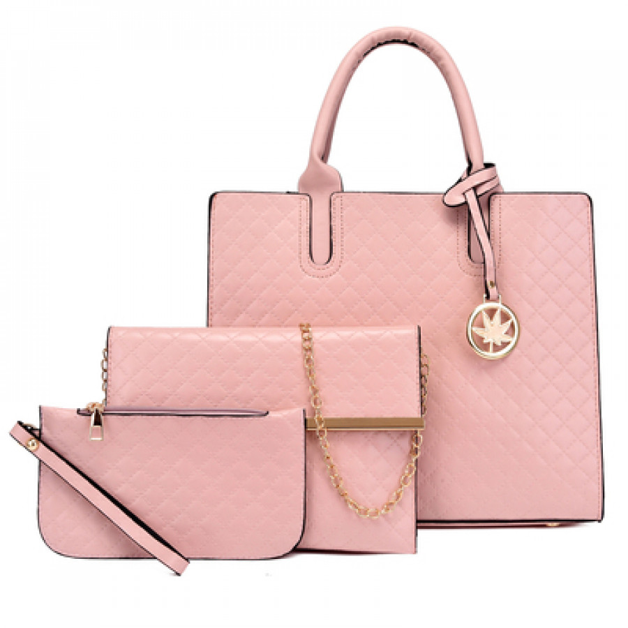 Набор сумок из 3 предметов, арт А85, цвет: розовый ОЦ