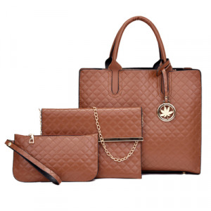 Набор сумок из 3 предметов, арт А85, цвет:коричневый ОЦ