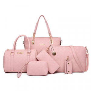 Набор сумок из 6 предметов, арт А93, цвет:розовый