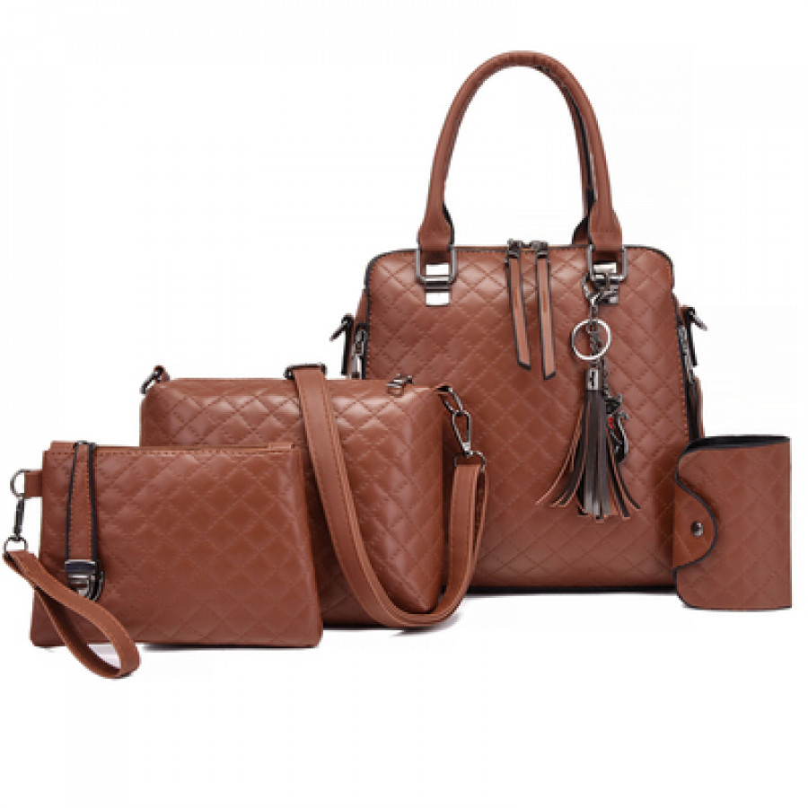 Набор сумок из 4 предметов, арт А95, цвет:коричневый ОЦ