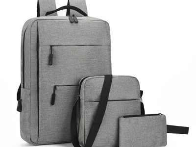 Набор рюкзак из 3 предметов, арт Р72, цвет:серый