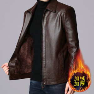 Куртка мужская арт МЖ118, цвет:коричневый, воротник с лацканами