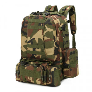 Тактический рюкзак на 50-70 литров, арт МЛ9, цвет: зелёный камуфляж крупный