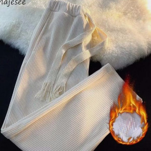 Вельветовые штаны мужские, арт МЖ143, цвет:белый утеплённые