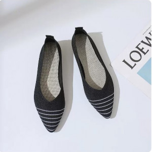 Туфли женские, арт ОБ122, цвет: чёрные полосы
