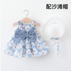 Комплект платье со шляпой, арт КД163, цвет: синяя хризантема