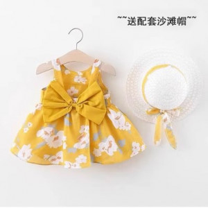 Комплект платье со шляпой, арт КД163, цвет: жёлтый пион